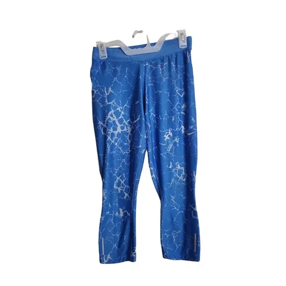 Nike Women's Small Dri-Fit Blue Lightning Crop Leggings, Pre-owned - Picture 5 of 11